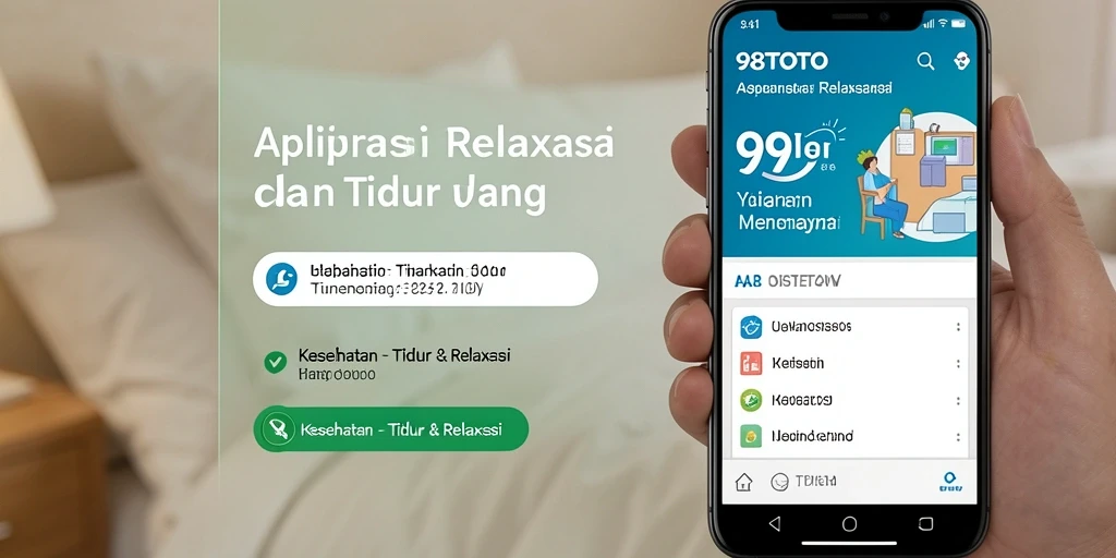 Tampilan antarmuka 98TOTO yang intuitif untuk tidur dan relaksasi.
