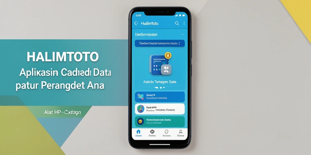 Tampilan antarmuka HALIMTOTO untuk cadangan data yang intuitif dan mudah digunakan.