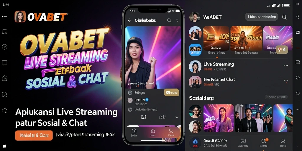 Antarmuka pengguna OVABET yang intuitif dan menarik saat Live Streaming.