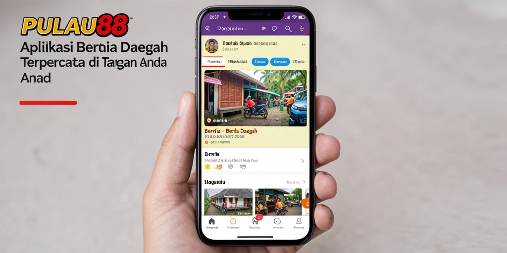 Antarmuka aplikasi PULAU88 yang menarik dan informatif.