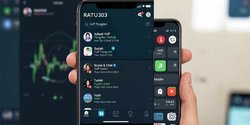 Antarmuka pengguna sederhana RATU303 untuk VoIP Panggilan.