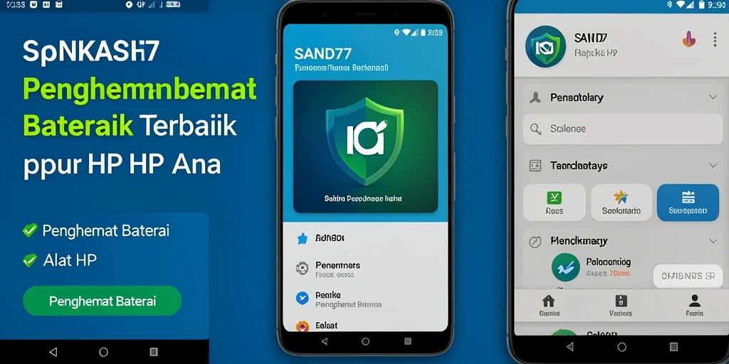 Tampilan antarmuka SAND77 yang intuitif untuk penghematan baterai.