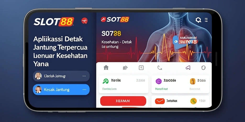 Antarmuka aplikasi SLOT88 untuk pengukuran detak jantung.